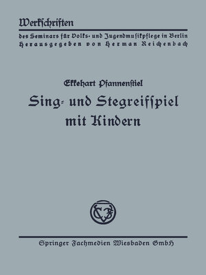 cover image of Sing- und Stegreifspiel mit Kindern